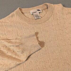 I Levrieri Sweater Mens Size Large Cashmere Silk Cable Knit Made in Italy
